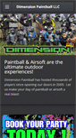 Mobile Screenshot of dimensionpaintball.com